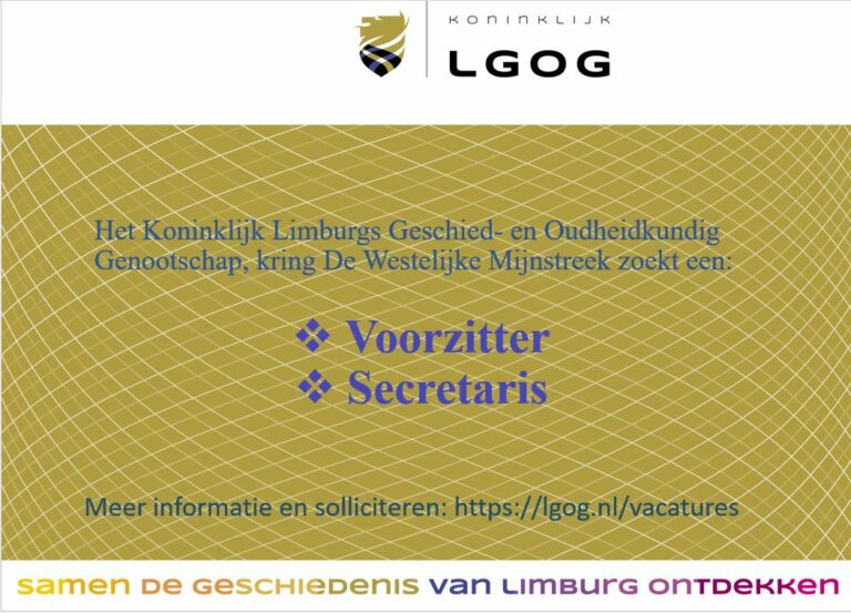 Flyer van het LGOG, met daarin de tekst die ook in de vacature staat.